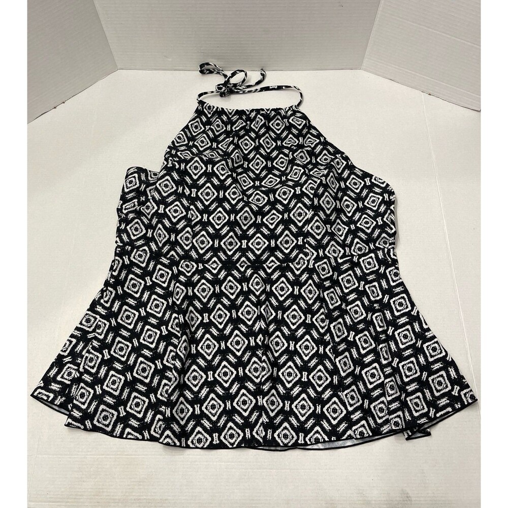 Hilor Tankini Top Black/White Size 18